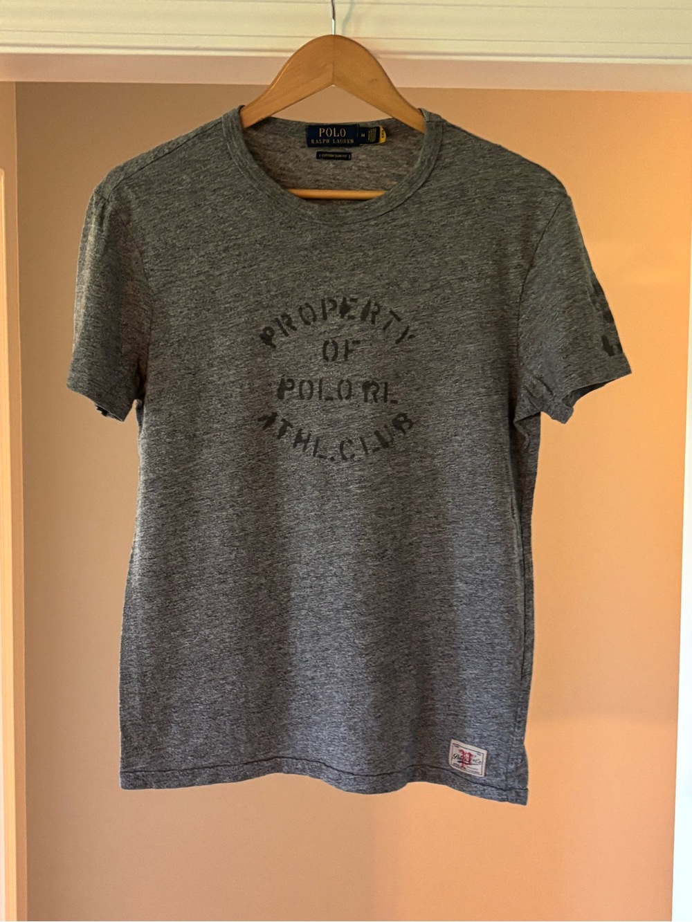 Polo by Ralph Lauren Gray Custom Slim Fit Crewneck